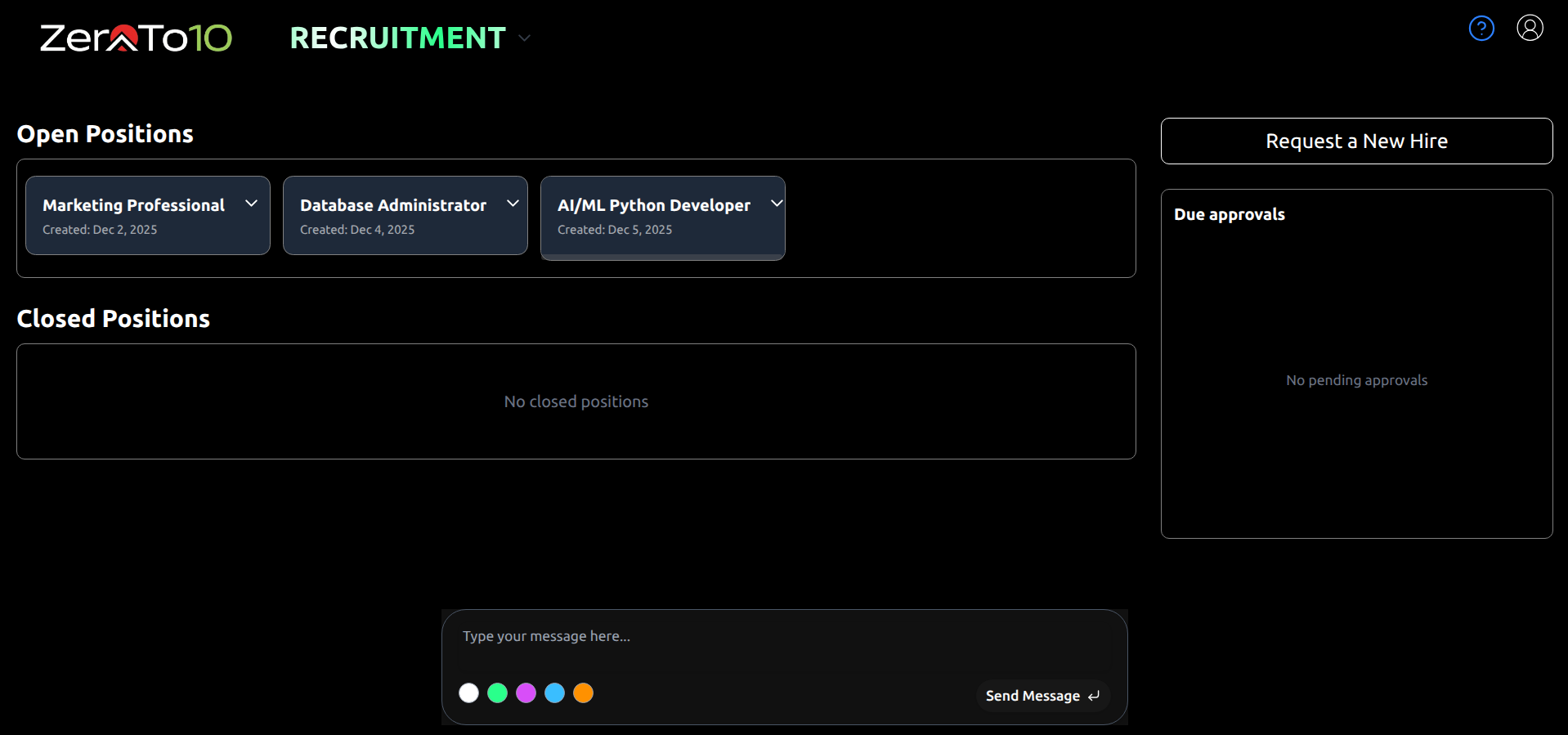 Dashboard analytics showing growth